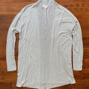 Soma WKND gray knit open lounge lightweight cardigan, small